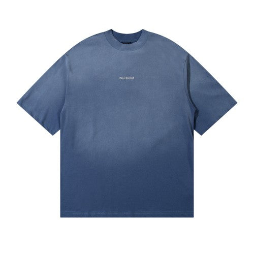 BALENCIAGA ‘BACK T-SHIRT MEDIUM FIT BLUE/WHITE’