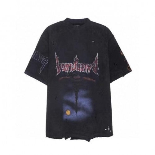 BALENCIAGA ‘PARIS MOON CRINKLED T-SHIRT’