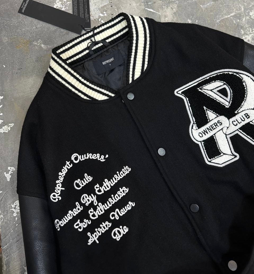 REPRESENT VARSITY JACKET ‘SPIRITS NEVER DIE’