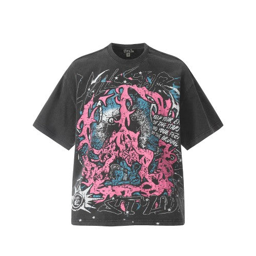 HELLSTAR ‘T-SHIRT VINTAGE BLACK/PINK’