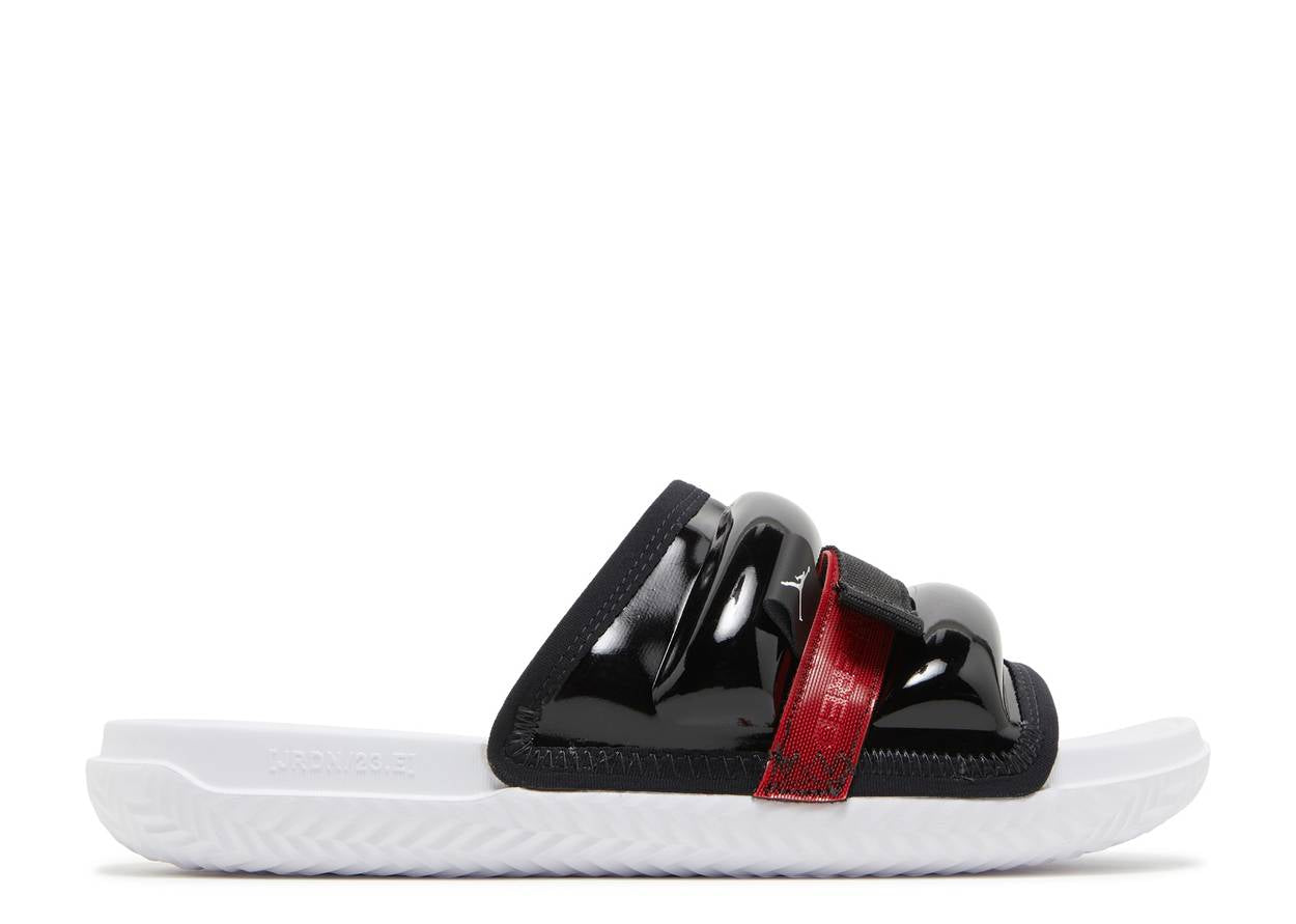 JORDAN SUPER PLAY SLIDE 'BLACK UNIVERSITY RED'